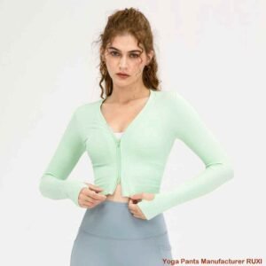 Zip Up Sports Bra for Active Women RUXI ca998
