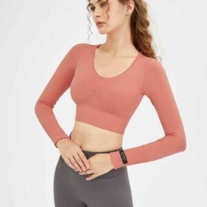 V Neck Yoga Top Stylish Comfortable Activewear RUXI ca873