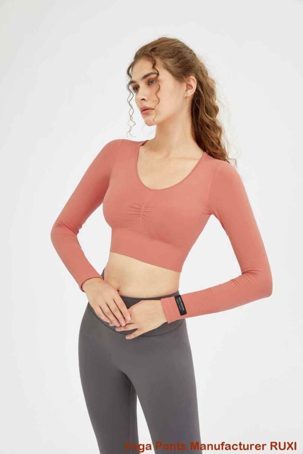V Neck Yoga Top Stylish Comfortable Activewear RUXI ca873
