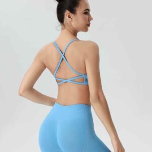 White High Neck Sports Bra for Women RUXI ca1564