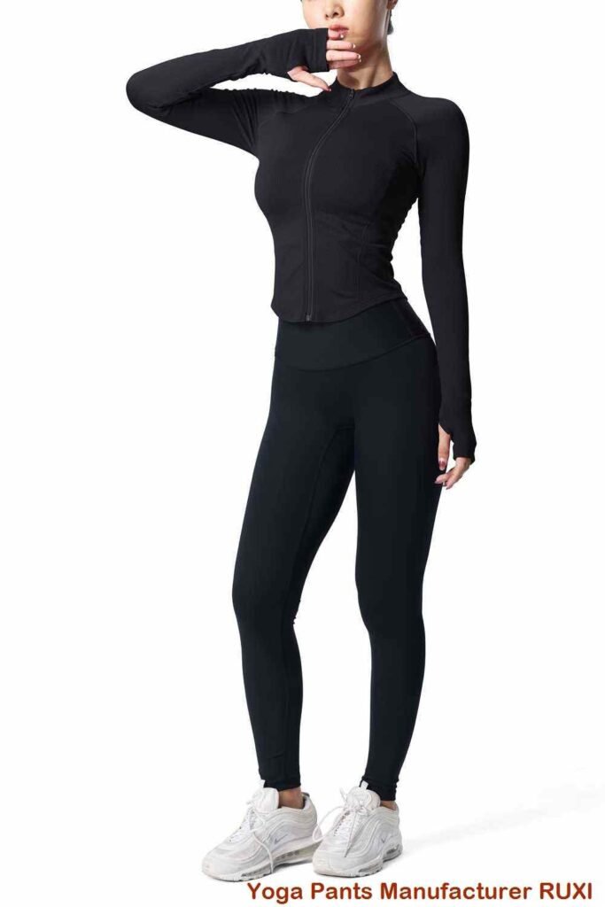 Black High Waisted Gym Leggings for Women RUXI ca658