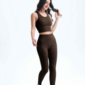 Brown Yoga Shorts Comfortable and Stylish Activewear RUXI